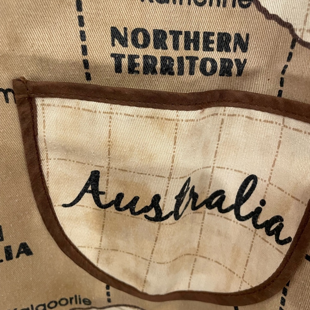 Australia Map Apron with Brown Accents - Picture 2 of 4